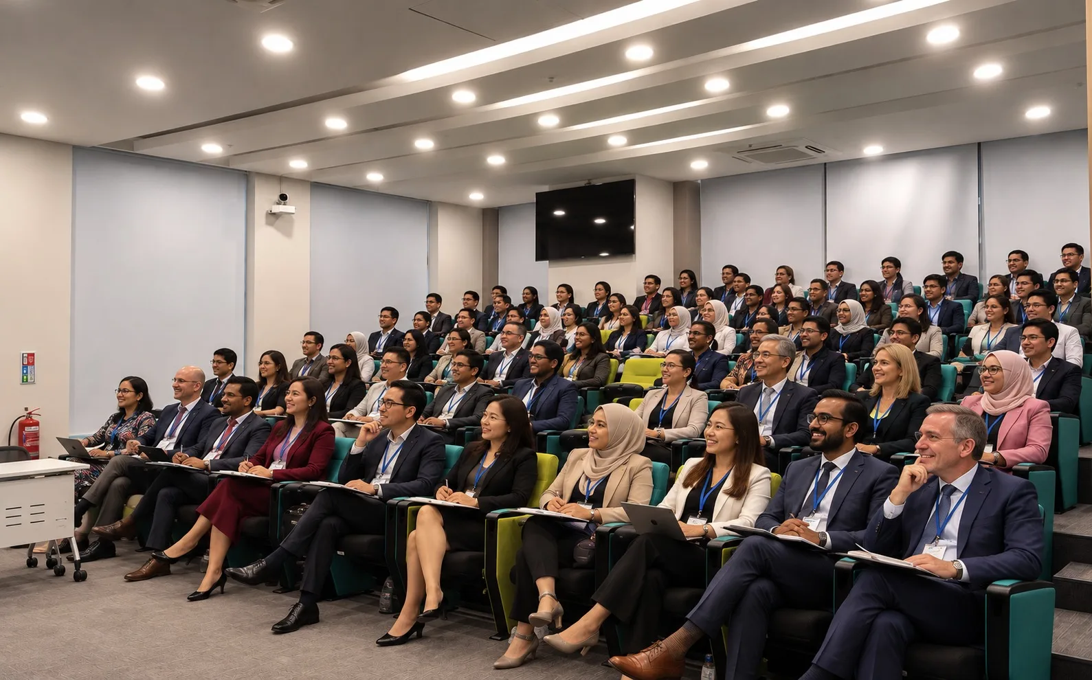 A full auditorium session