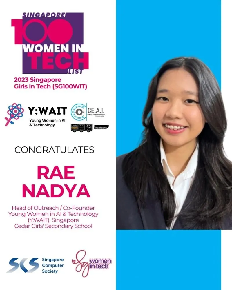 Rae Nadya, Singapore 100 Women in Tech 2023