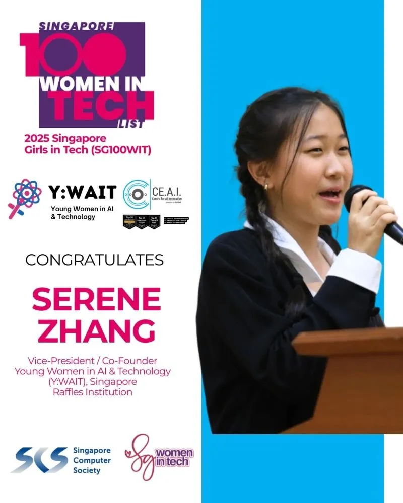 Serene Zhang, Singapore 100 Women in Tech 2025